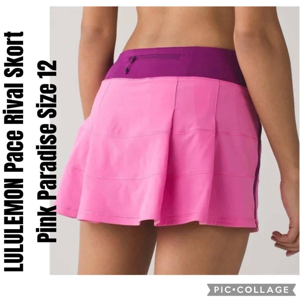 LULULEMON Pace Rival Skort Pink Paradise Size 12